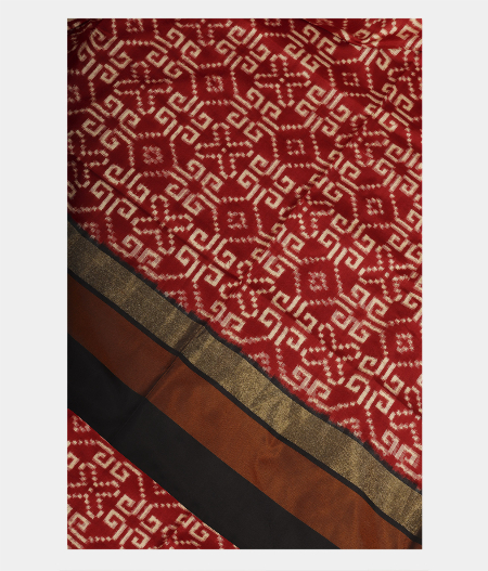 Maroon Ikat Silk Saree T152259-image