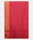 Pinkish Red Ikat Silk Saree  T2343273