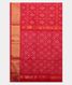 Pinkish Red Ikat Silk Saree  T2343274
