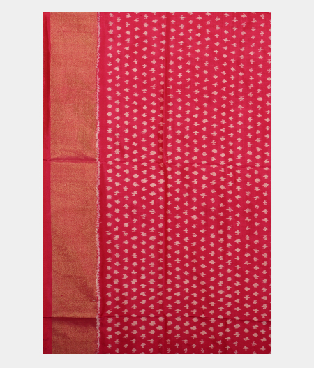 Yellow Ikat Silk Saree T2343933