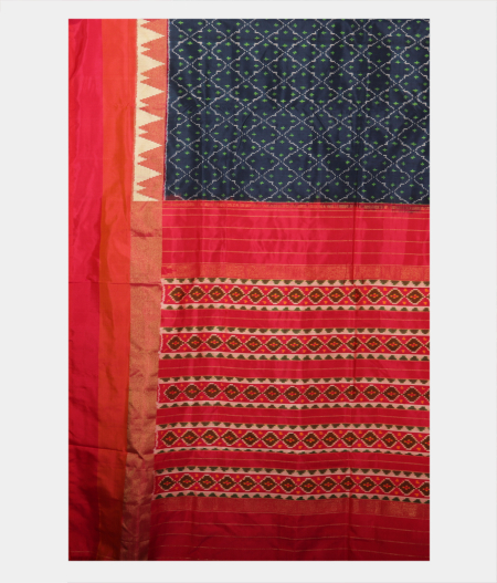 Blue Ikat Silk Saree T2344044