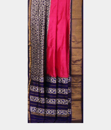 Pink Ikat Silk Saree T2343572