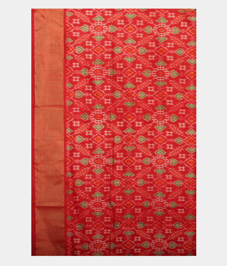 Cream Ikat Silk Saree T2343743