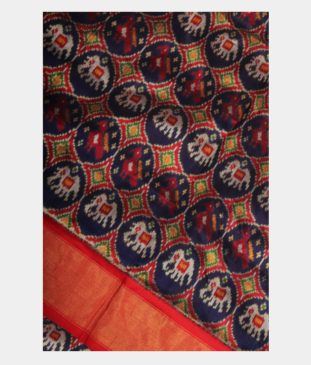 Blue Patola Silk Saree T234400-image