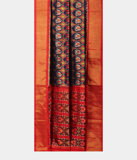 Blue Patola Silk Saree T2344002