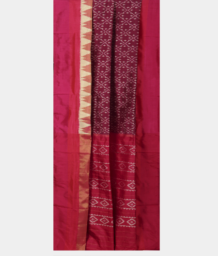 Purple Ikat Silk Saree T2343722