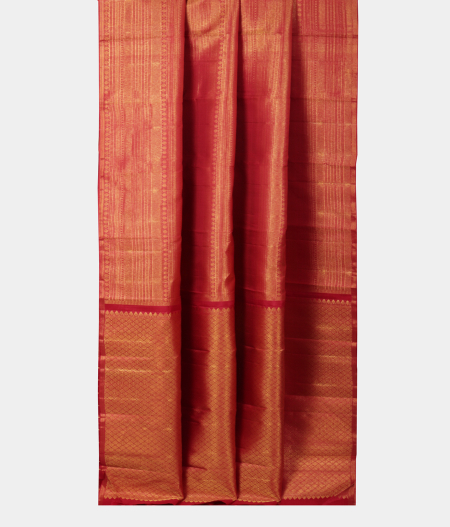Red Handwoven Kanjivaram Silk Saree T2344662