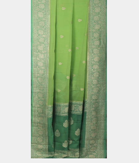 Light Green Georgette Silk Saree T2335942