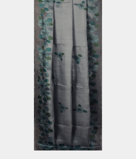 Blue Silk Kota cut work Saree T2293052