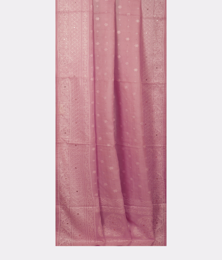 Light Pink Silk Kota Embroidery Saree T2293042