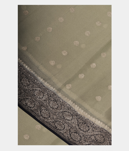 French Grey Georgette Silk Saree T233665-image
