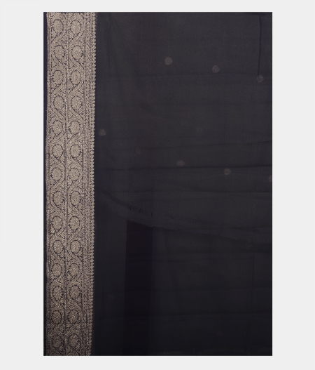 French Grey Georgette Silk Saree T2336653