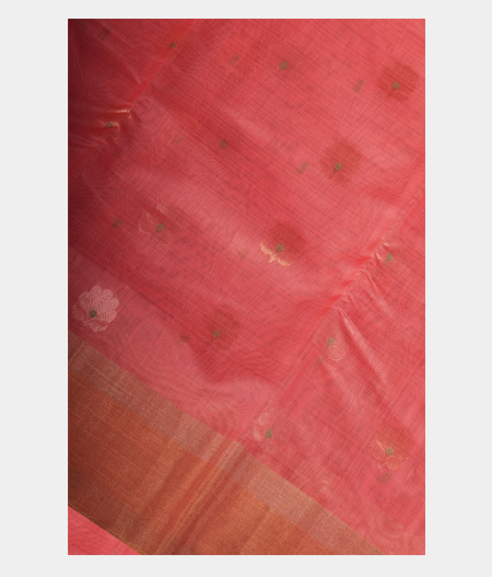 Peach Silk Cotton Saree T233744-image