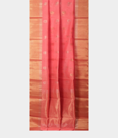 Peach Silk Cotton Saree T2337442