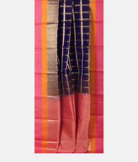 Blue Silk Cotton Saree T2336942