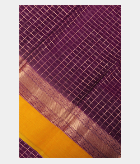 Purple Silk Cotton Saree T233755-image