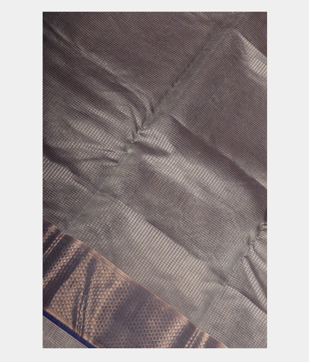 Bluish Grey Silk Cotton Saree T233783-image