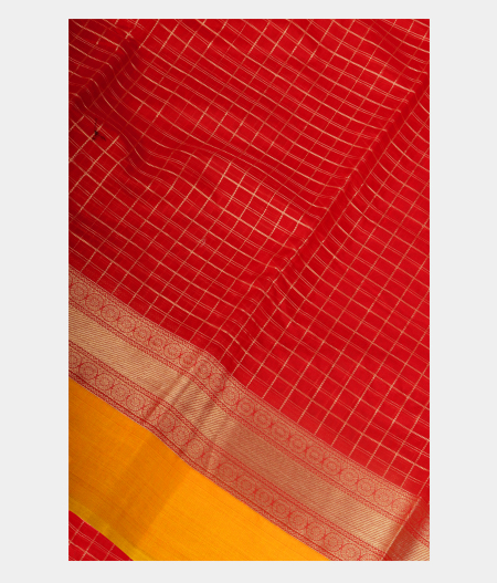 Red Silk Cotton Saree T233754-image