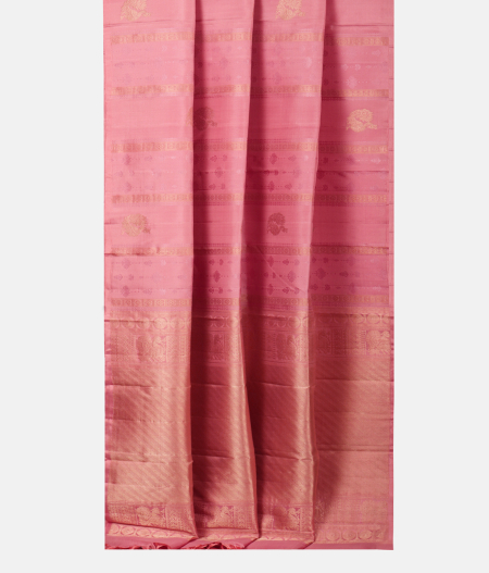 Pinkish Peach Handwoven Kanjivaram Silk Saree T2289942