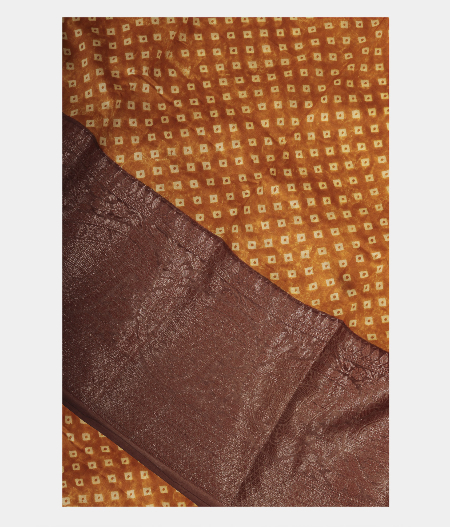 Yellow Soft Printed Cotton Saree T233204-image
