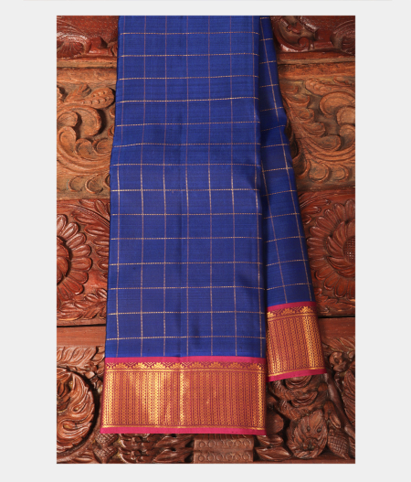 Blue Handwoven Kanjivaram Silk Saree T229777-image