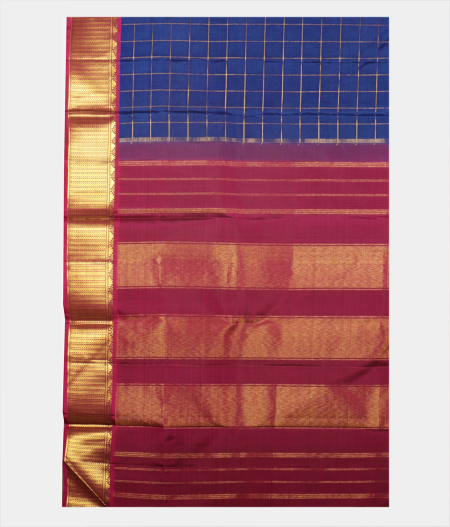 Blue Handwoven Kanjivaram Silk Saree T2297774