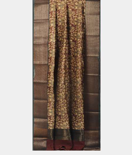 Maroon Printed Cotton Saree T2332142