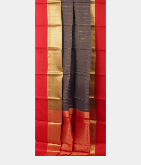 Grey Silk Cotton Saree T2336982