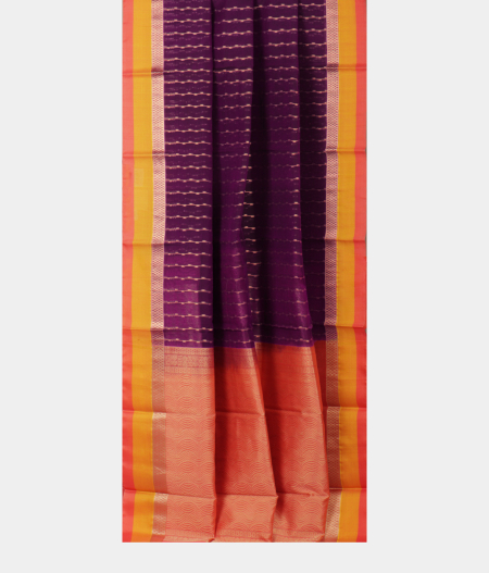 Purple Silk Cotton Saree T2337052