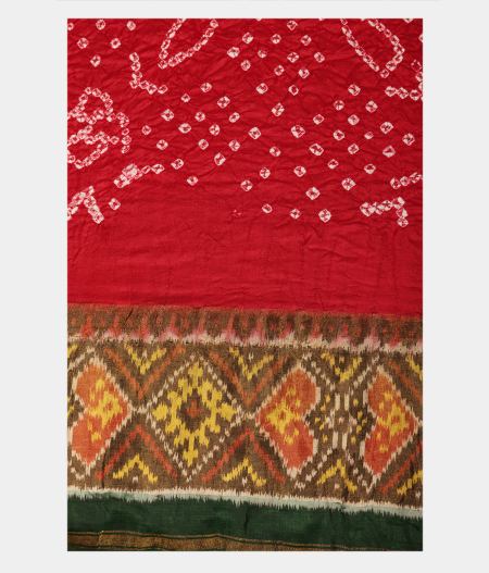 Red Bandhani Patola Silk Saree T2357782