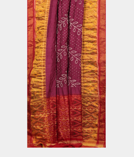 Purple Bandhani Patola Silk Saree T2357794