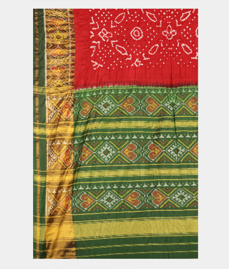 Red Bandhani Patola Silk Saree T2357785