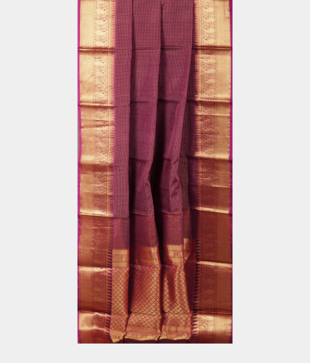 Purple Silk Cotton Saree T2337642