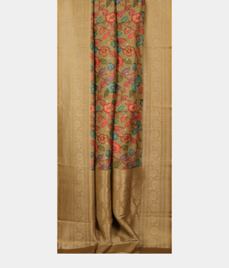 Green Banaras Kathan Silk Saree T2353514