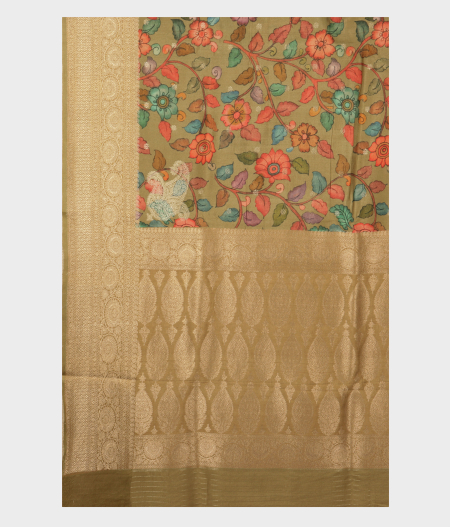 Green Banaras Kathan Silk Saree T2353515