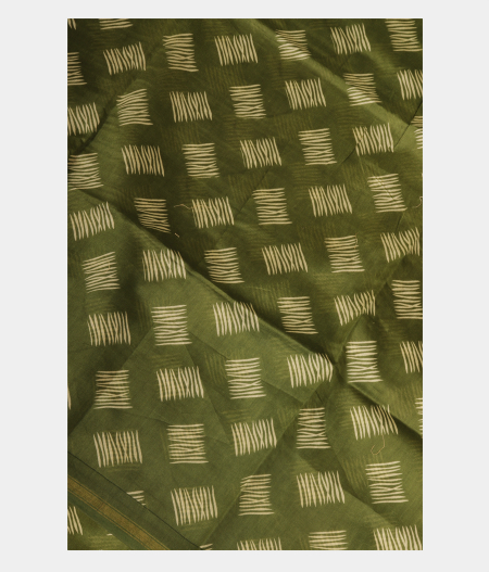 Green Soft Printed Cotton Saree T228531-image