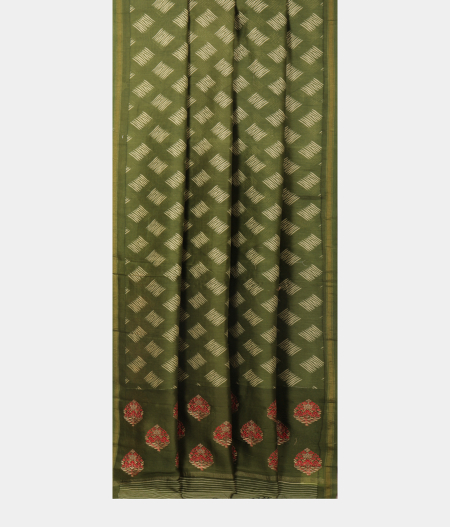 Green Soft Printed Cotton Saree T2285312