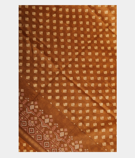 Brown Soft Printed Cotton Saree T228558-image