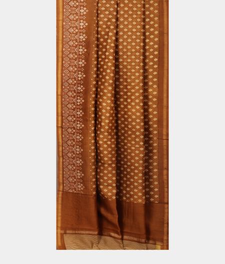 Brown Soft Printed Cotton Saree T2285582