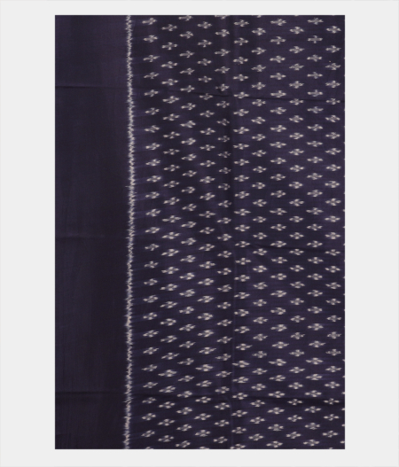 Light Grey Ikat Silk Saree T2316053