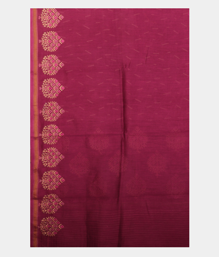 Purple Soft Printed Cotton Saree T2285283