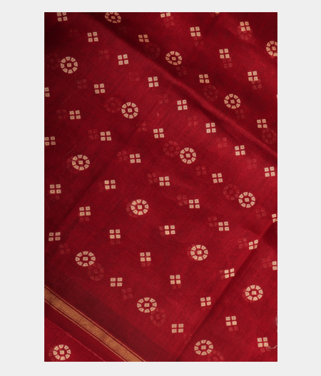 Maroon Soft Printed Cotton Saree T228545-image