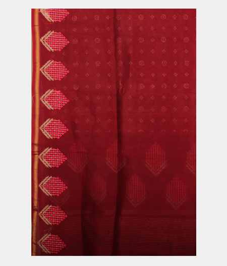 Maroon Soft Printed Cotton Saree T2285453