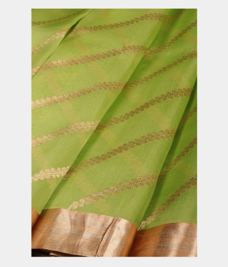 Green Banaras Organza Saree T2280222