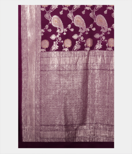 Purple Tussar Georgette Silk Saree T2338385