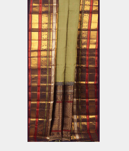 Light Green Handwoven Kanjivaram Saree T2246052