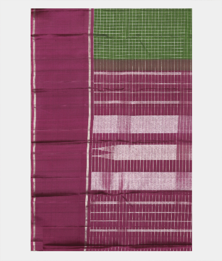 Bottle Green Handwoven Kanjivaram Silk Saree T2241564