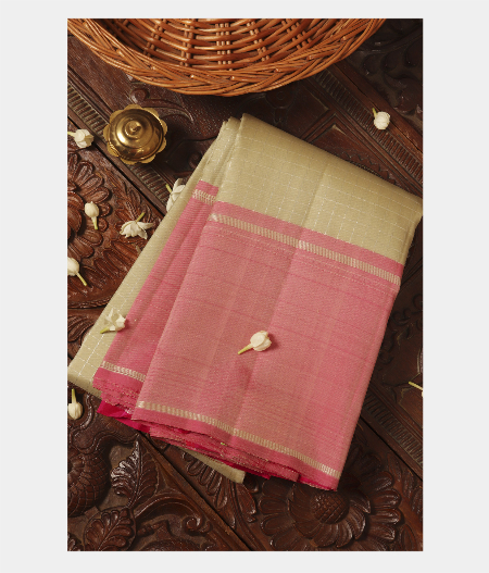 Beige Handwoven Kanjivaram Silk T232305-image