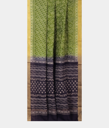 Green Kota Cotton Saree T2318962