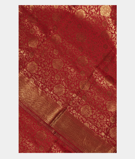 Red Crepe Silk Saree T234883-image